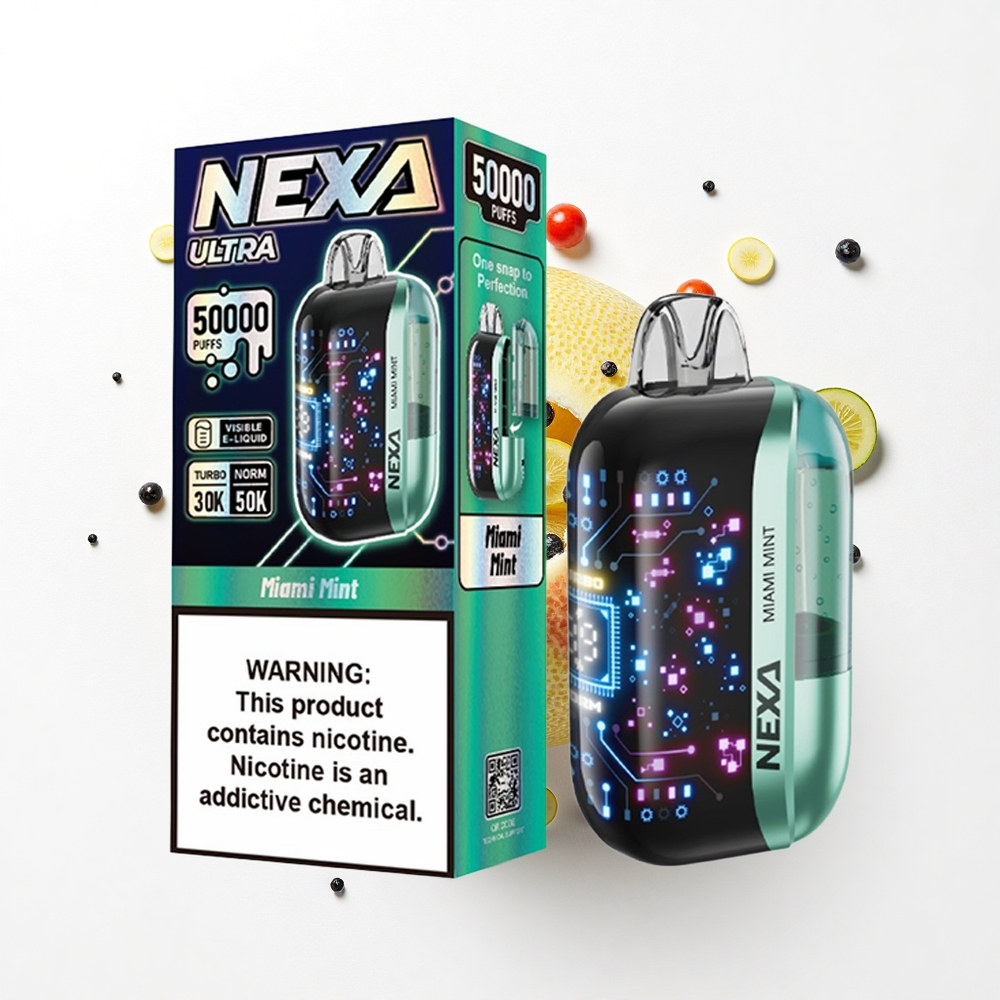 NEXA Ultra 50000 Puffs Warszawska Mięta Podwójna Moc 5% Typ-C