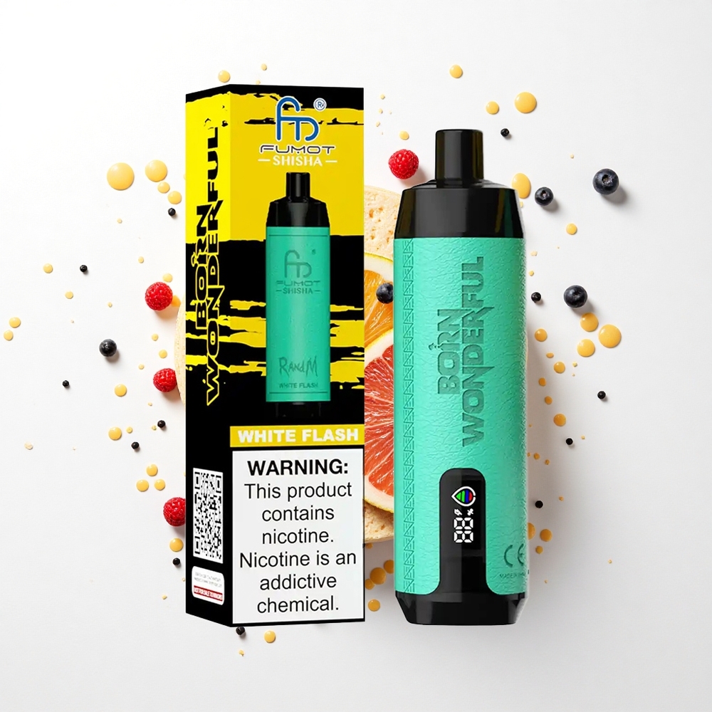 RandM Fumot Shisha 10000 Puffs Biały Błysk 18ml Typ-C