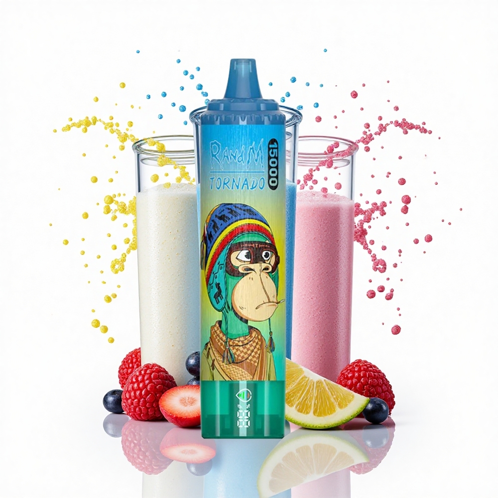 RandM Fumot Tornado 15000 Puffs Niebieska Malina Lemoniada 25ml 850mAh