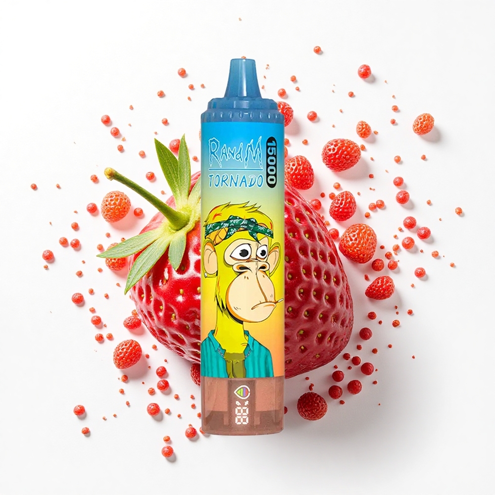 RandM Fumot Tornado 15000 Puffs Truskawkowa 25ml Mesh LCD