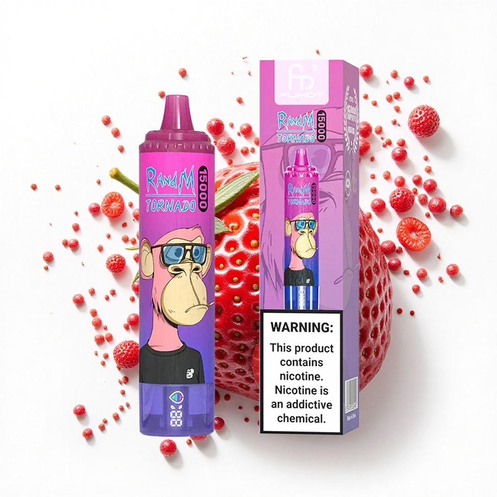 RandM Fumot Tornado 15000 Puffs Truskawkowy Winogronowy Mesh 25ml Typ-C