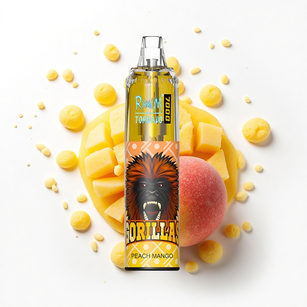 RandM Fumot Tornado 7000 Puffs Brzoskwinia Mango 14ML Typ-C Mesh