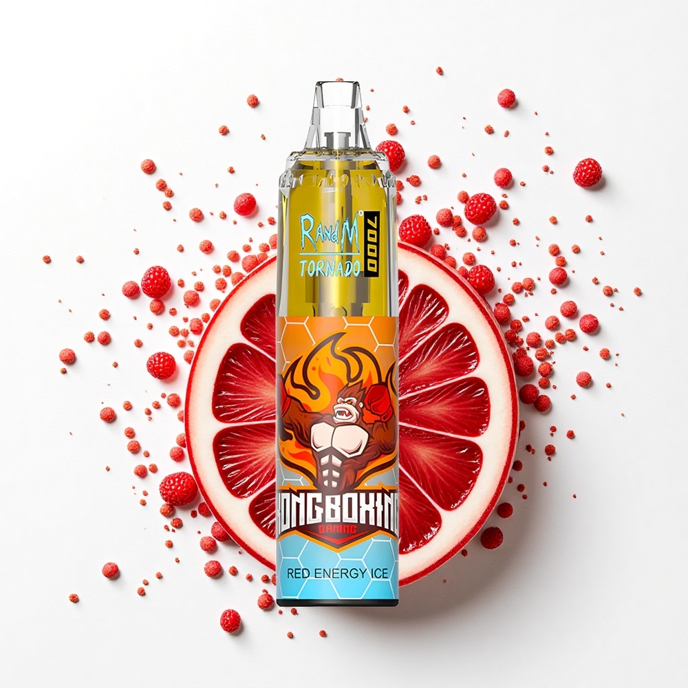 RandM Fumot Tornado 7000 Puffs Czerwona Energia Lodu 14ML Typ-C RGB