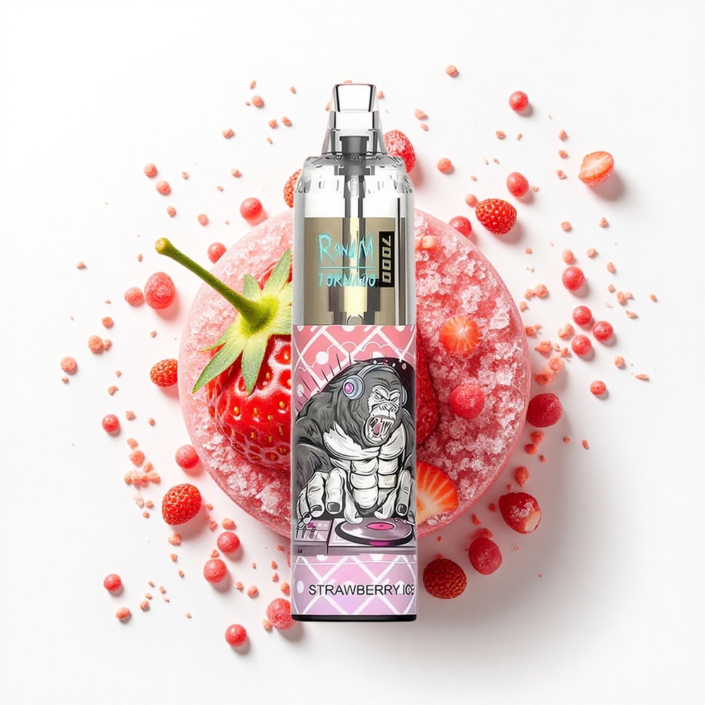 RandM Fumot Tornado 7000 Puffs Truskawkowa Mgła 14 ML Typ-C RGB