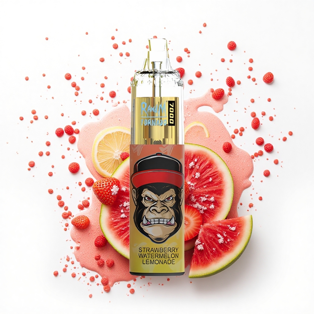 RandM Fumot Tornado 7000 Puffs Truskawkowy Arbuzowy Lemonad z Mesh Coil i RGB Light