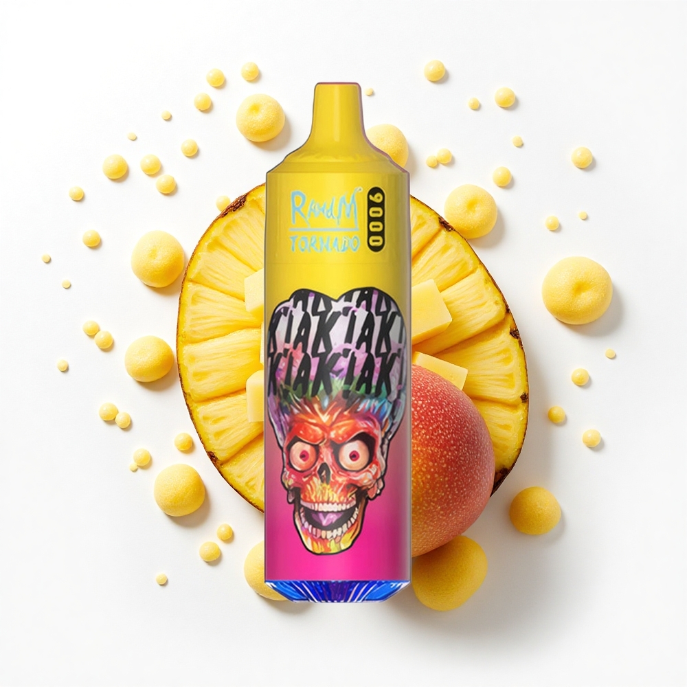 RandM Fumot Tornado 9000 Puffs Brzoskwinkowo-Mango-Ananasowy z Miękką Siatką i RGB
