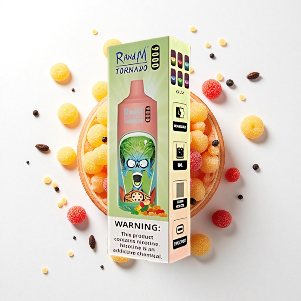 RandM Fumot Tornado 9000 Puffs Miś Gumowy 9000 Puffów 18 mL Mocna Bateria