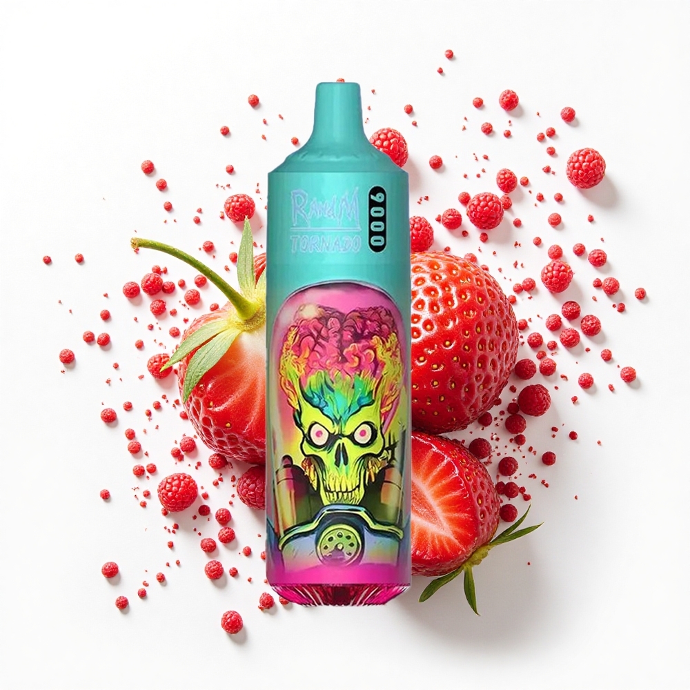 RandM Fumot Tornado 9000 Puffs Truskawka Malina Mocna 850 Mesh RGB
