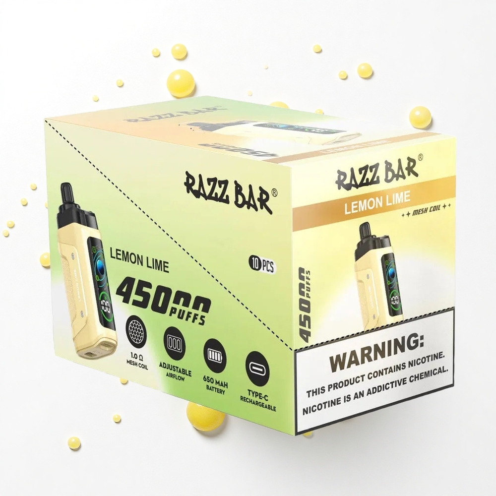Razz Bar 45000 Puffs Cytrynowo-Limonkowa 45000 Puffów Typ-C 20 mg/ml