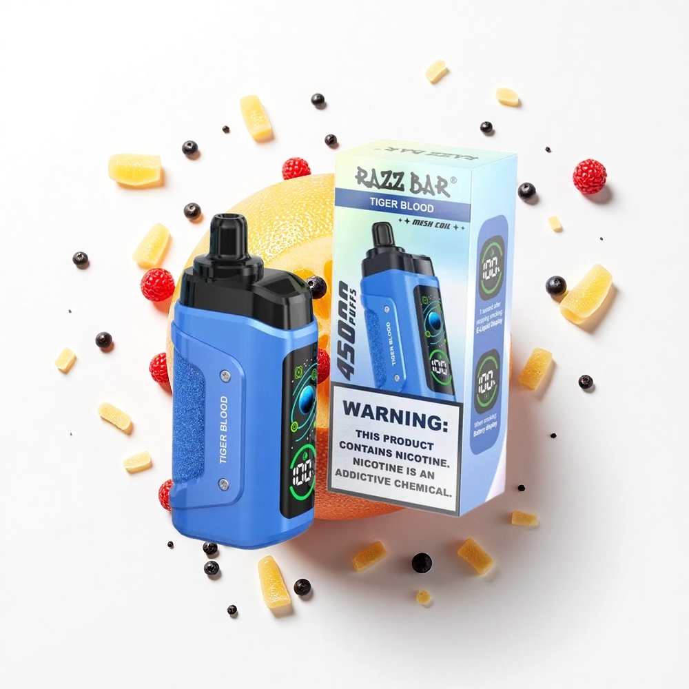 Razz Bar 45000 Puffs Krwi Tygrysa Mesh 20 mg Odmienny Powiew