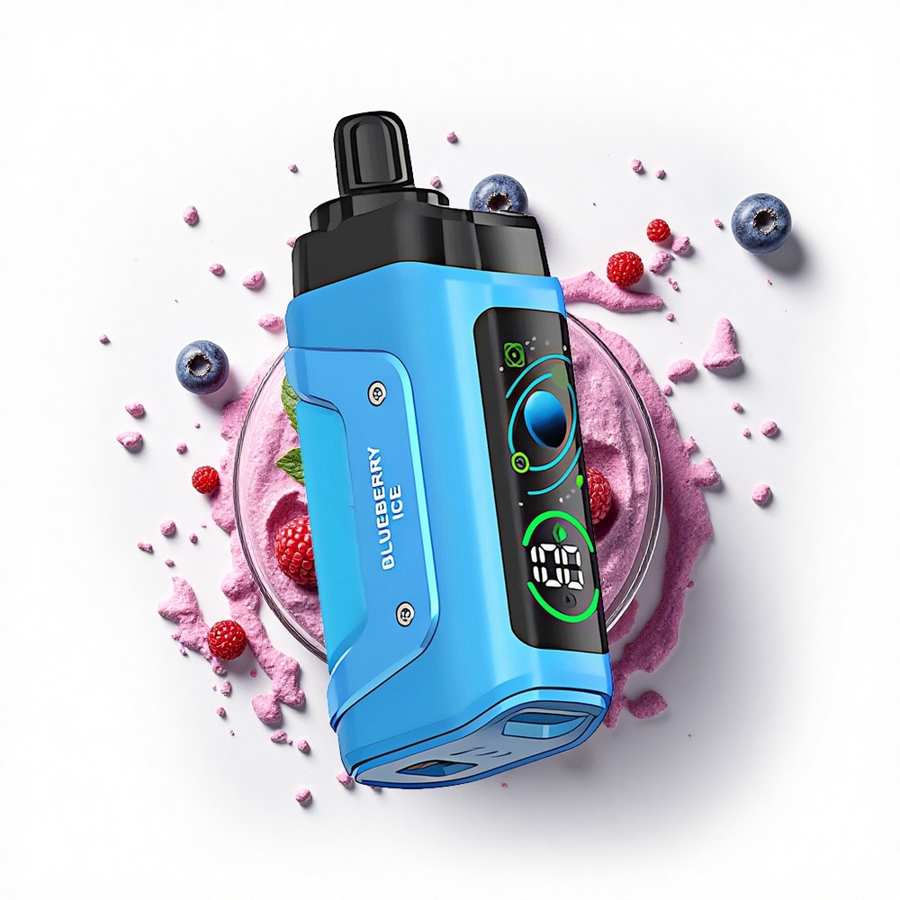 Razz Bar 45000 Puffs Lodowy Borówkowy z Mocą 20 mg i Typem-C