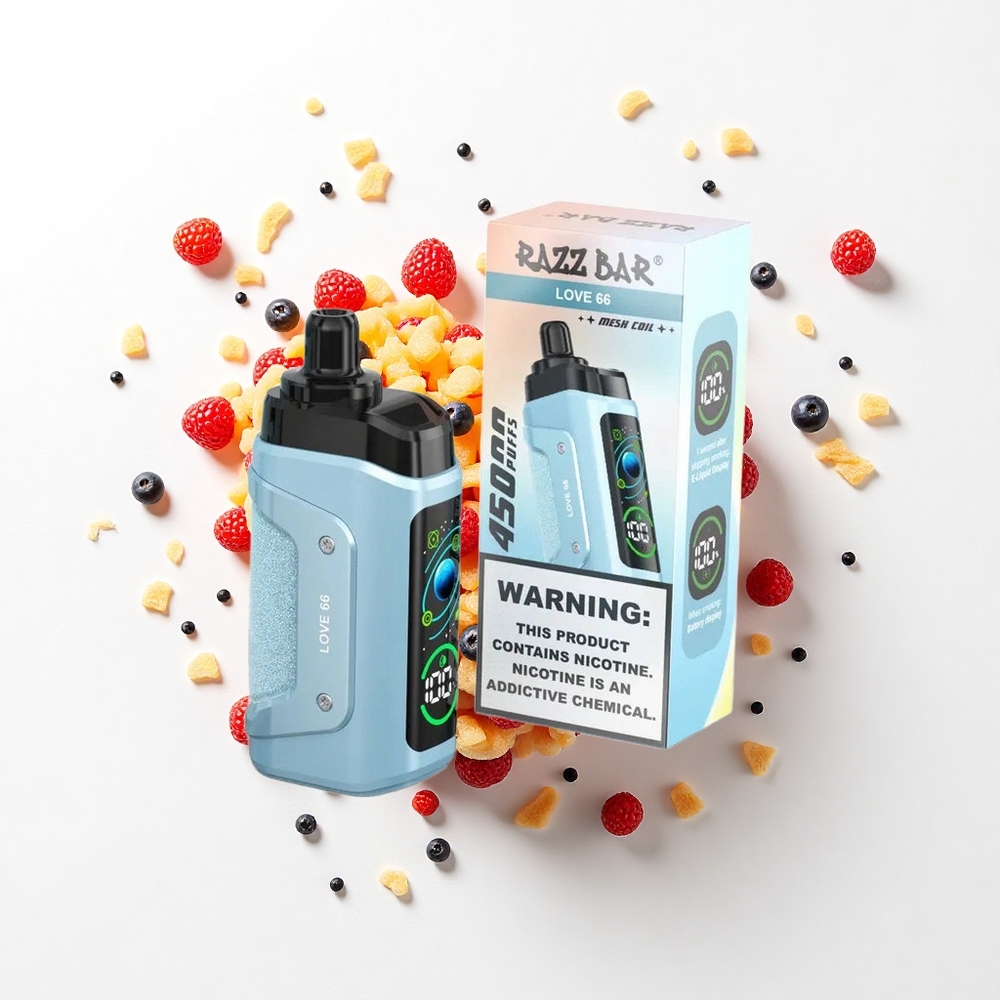 Razz Bar 45000 Puffs Miłość 66 Mesh 20 mg Typ-C
