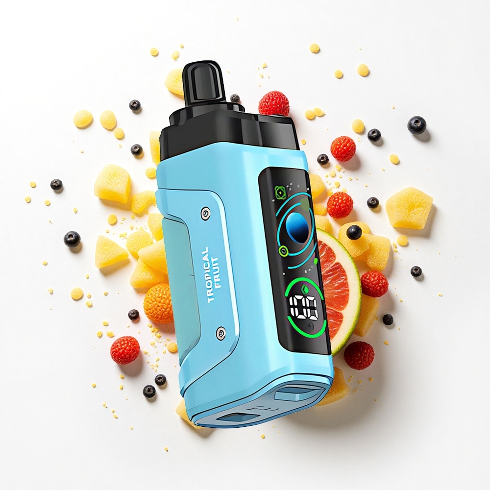 Razz Bar 45000 Puffs Owoc Tropikalny z Regulowanym Przepływem Powietrza i Mesh Coil 1.0 Ohm