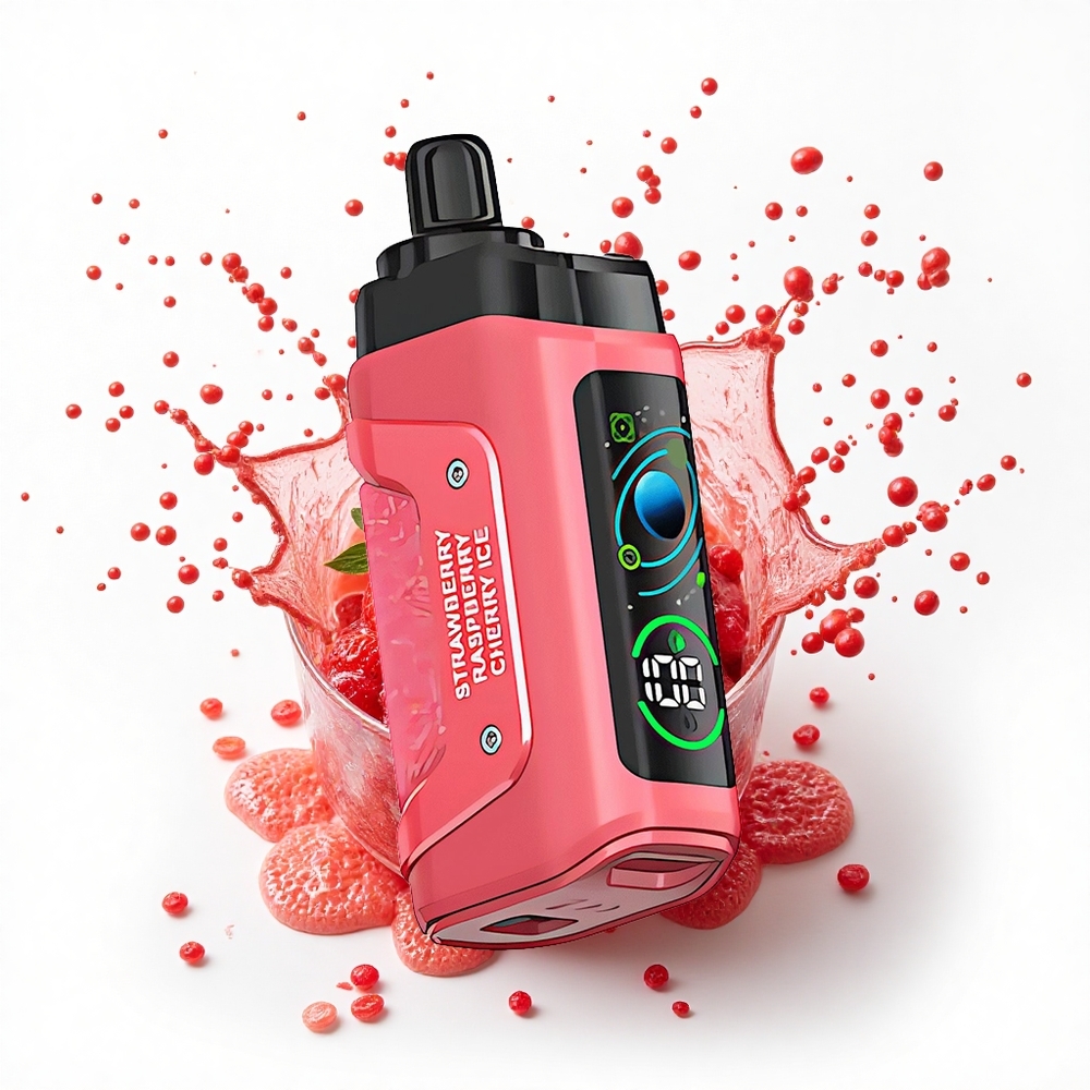 Razz Bar 45000 Puffs Truskawkowo-Wiśniowy Lód z 1.0 Ohm Siatkową Cewką i Typem-C