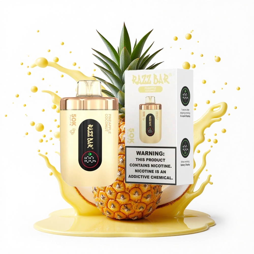 Razz Bar 50K Puffs Ananas Kokos Typ-C 2% Nikotyna