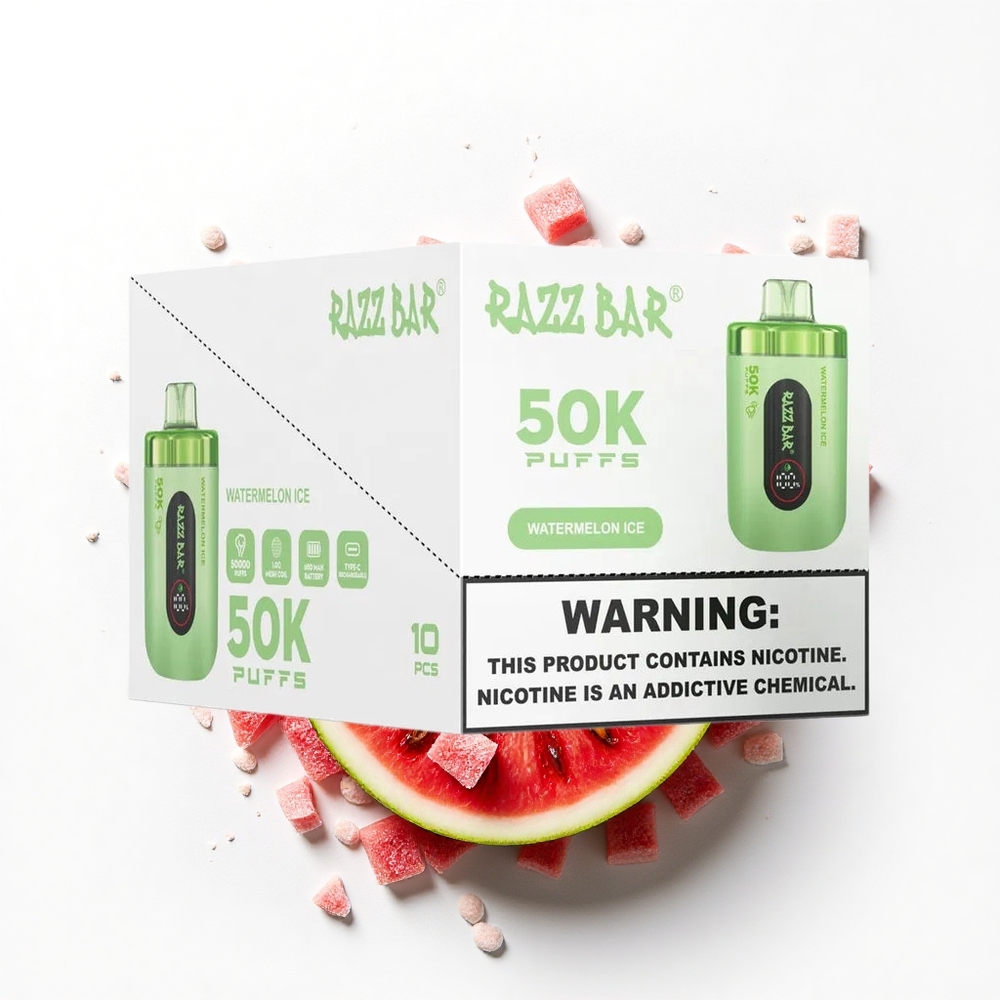 Razz Bar 50K Puffs Arbuzowy Lód Mesh 2% Typ-C
