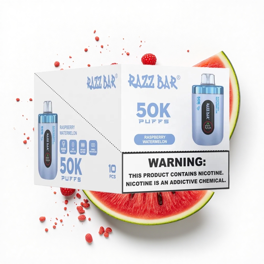 Razz Bar 50K Puffs Malinowy Arbuz 1.0 Ohm Typ-C