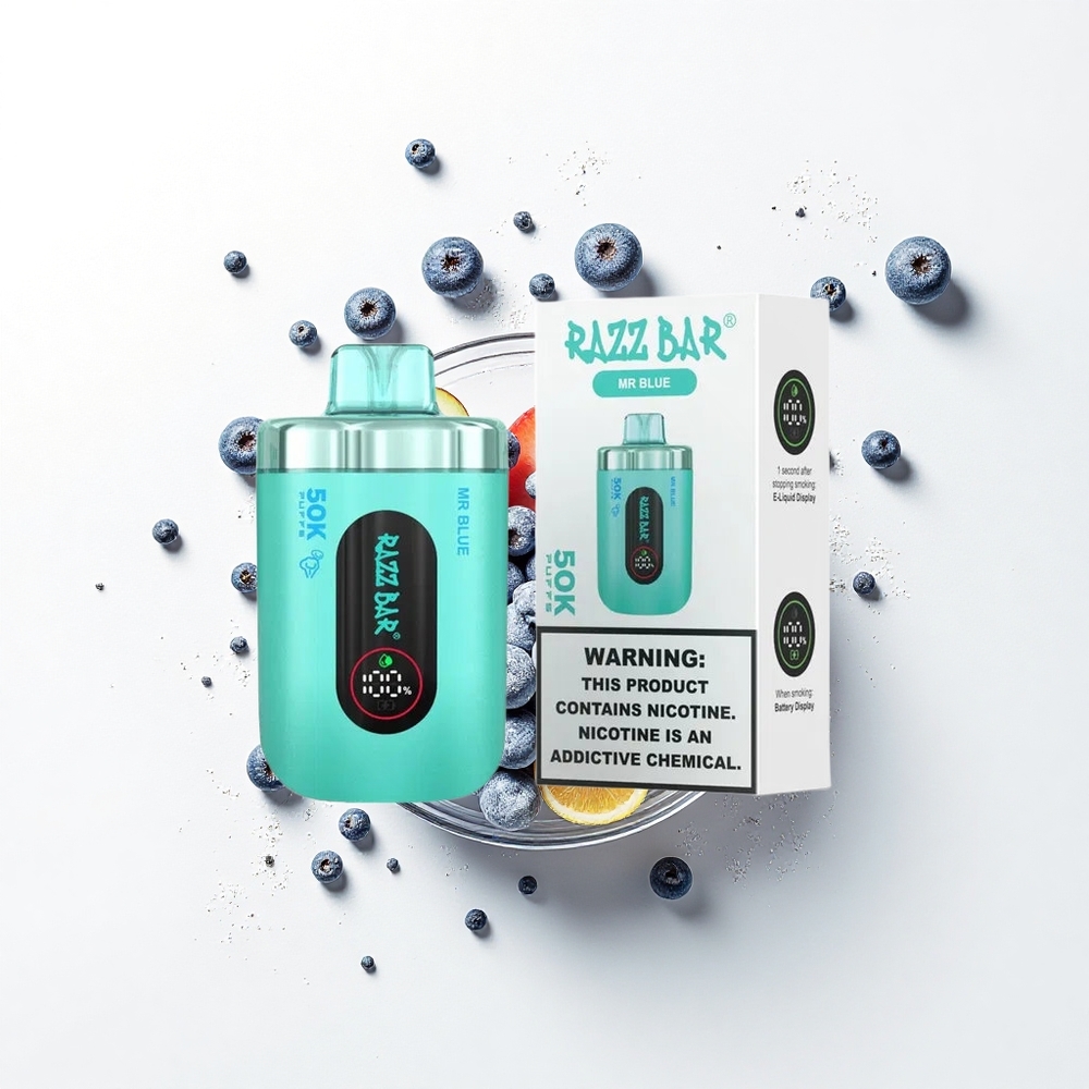Razz Bar 50K Puffs Pan Blue 1.0 Ohm Mesh Typ-C