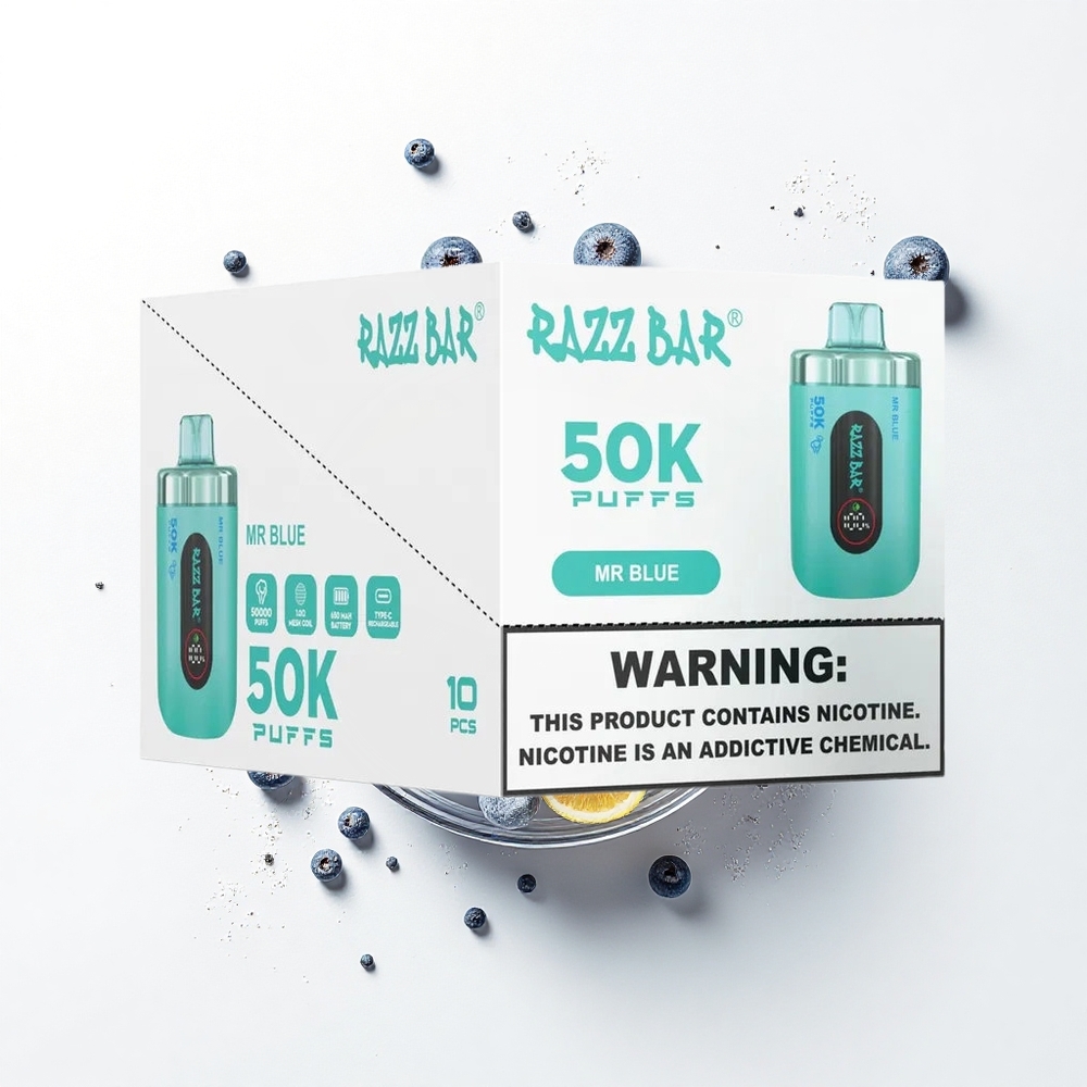 Razz Bar 50K Puffs Pan Blue 1.0 Ohm Mesh Typ-C