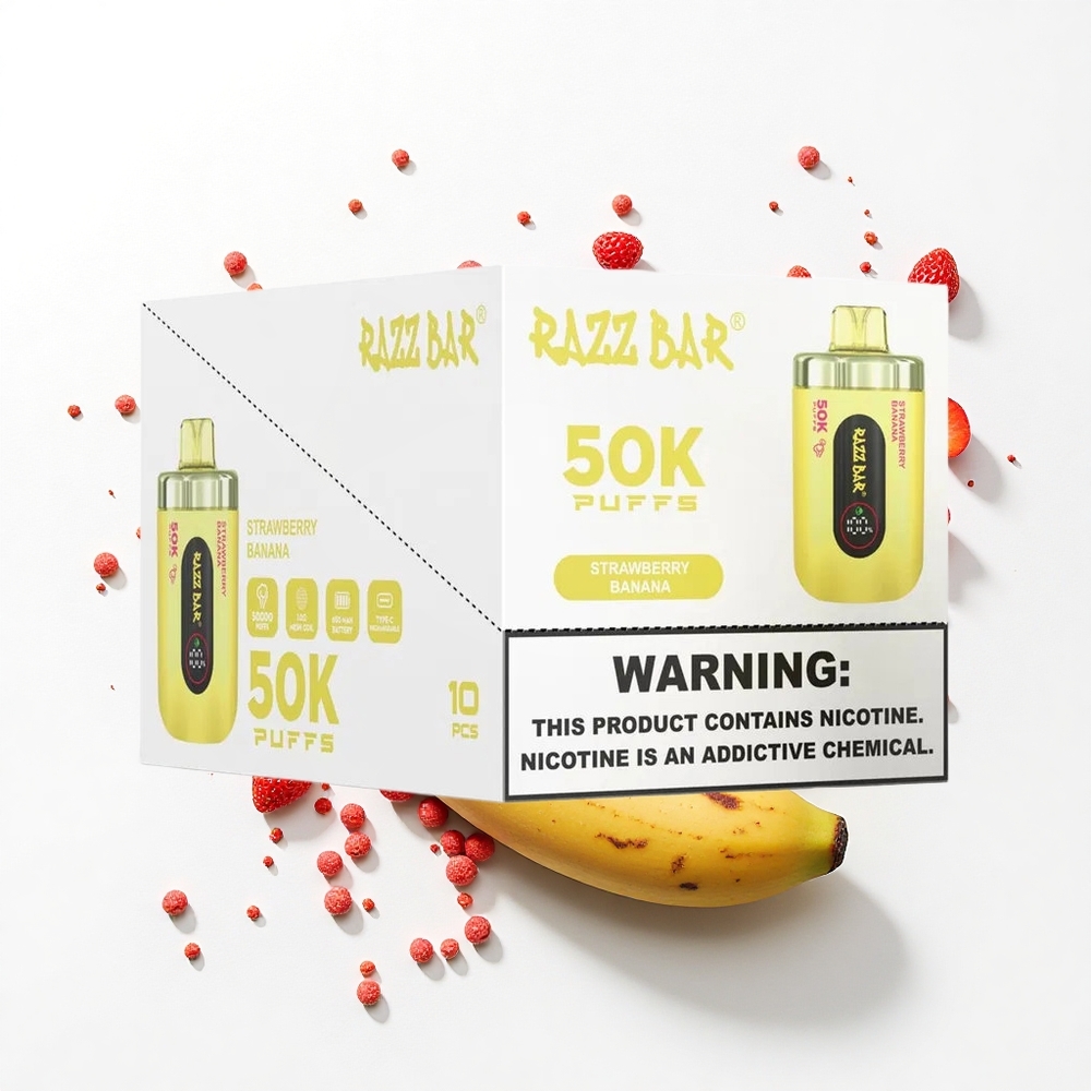 Razz Bar 50K Puffs Truskawkowo-Bananowa 1.0 Ohm Typ-C